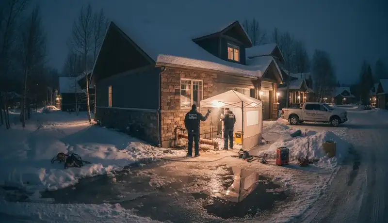 Expert Plumbing Pro - emergency-frozen-pipe-repair-for-a-willowbrook-neighborhood-home